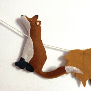 Woodland Animal Garland For Childs Room, 4 of 6