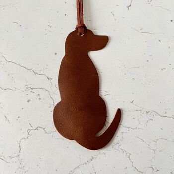 Vizsla Ridgeback Bookmark Leather Ornament, 2 of 7