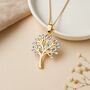 Personalised Two Tone 9ct Gold Tree Of Life Pendant, thumbnail 1 of 7