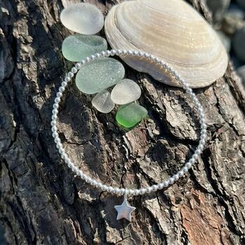 Sterling Silver Star Anklet, 2 of 7