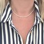 Pearl Skinny Gemstone Beaded Necklace, thumbnail 2 of 8