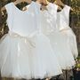 Sparkly Tulle Scoop Back Tutu Flower Girl Dress, thumbnail 1 of 11