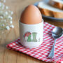Personalised Welly Boot Ceramic Egg Cup, thumbnail 4 of 5