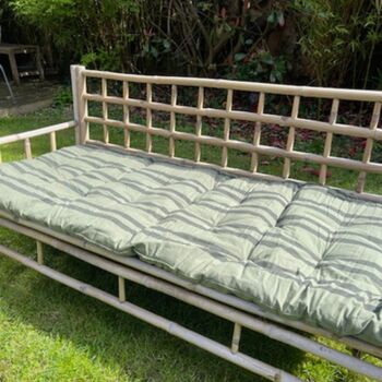 Striped Cotton Mattress, Olive, 4 of 9