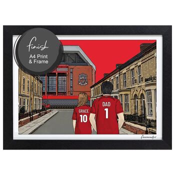Liverpool Anfield Rd Personalised Stadium Print Or Card, 9 of 9