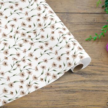 Wild Garden Flower Gift Wrapping Paper Roll Or Folded, 3 of 3