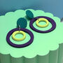 Retro Hoop Earrings, thumbnail 4 of 6