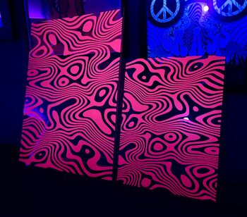 Psychedelic Swirl Uv Glow Clear Acrylic Vinyl Decor, 2 of 5