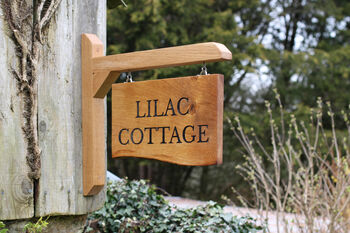 Live Edge Engraved Double Sided Swinging Sign, 5 of 7