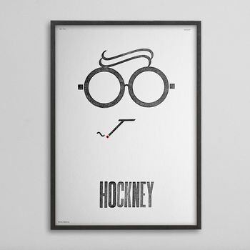 Limited Edition Typography Portrait David Hockney, 2 of 7