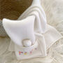 Cashmere Baby Blanket With Braille Personalised Pocket, thumbnail 5 of 9