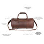 Personalised Leather Classic Duffle Weekend Bag, thumbnail 5 of 12