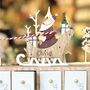 Personalised Wooden Santa Sleigh Advent Calendar, thumbnail 2 of 2