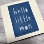 Hello Little Lady/Man New Baby Felt Card, thumbnail 1 of 3