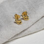 St Ives Gold Plated Knot Stud Earrings, thumbnail 1 of 5