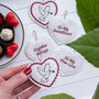 Personalised Embroidered Valentine's Gift Tag, thumbnail 2 of 6