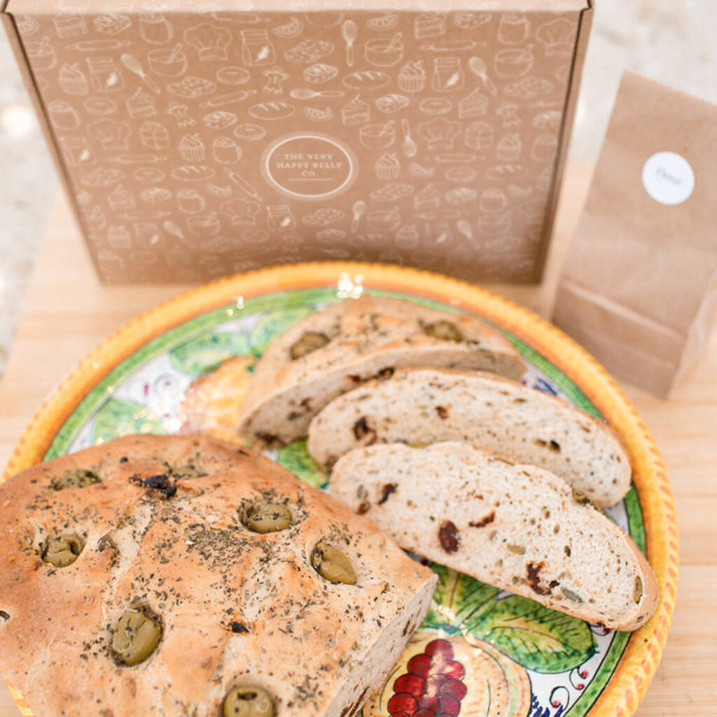 Sun Dried Tomato And Olive Bread Baking Kit By The Very Happy Belly Co.