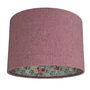 Constance Dog Rose Pink Tweed Floral Lined Lampshade, thumbnail 1 of 9