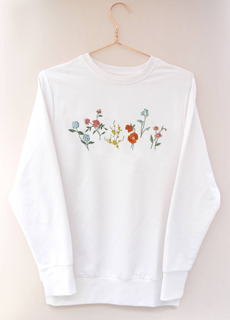 Embroidered Country Garden Jumper Oversized By Connie's World ...