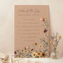 Autumn Wildflowers Wedding Order Of The Day Sign, thumbnail 1 of 3