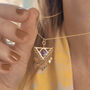 Nova Pendant Gold Plated Necklace | Amethyst Gemstone, thumbnail 1 of 5