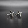 Airplane Cufflinks 316 L Stainless Steel Gift For Pilots And Travellers, thumbnail 4 of 4