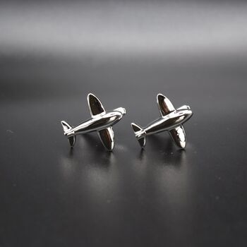 Airplane Cufflinks 316 L Stainless Steel Gift For Pilots And Travellers, 4 of 4