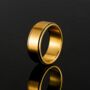 Men's Gold Plated Line Band Ring, thumbnail 4 of 11