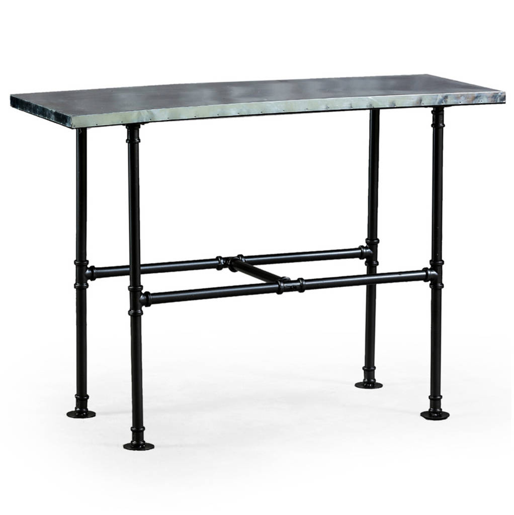 Metal Console Table With Iron Legs By I Love Retro Metal Console Table With Iron Legs