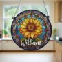 Sunflower Personalised Stained Glass Effect Suncatcher, thumbnail 4 of 7