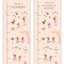 Personalised Ballet Height Chart, thumbnail 4 of 7