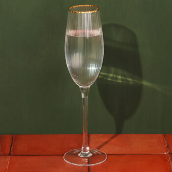 G Decor Set Of Four Aurora Champagne Flutes Glasses, 4 of 6