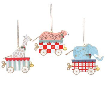 Wooden Animal In Cart Decoration, 2 of 3