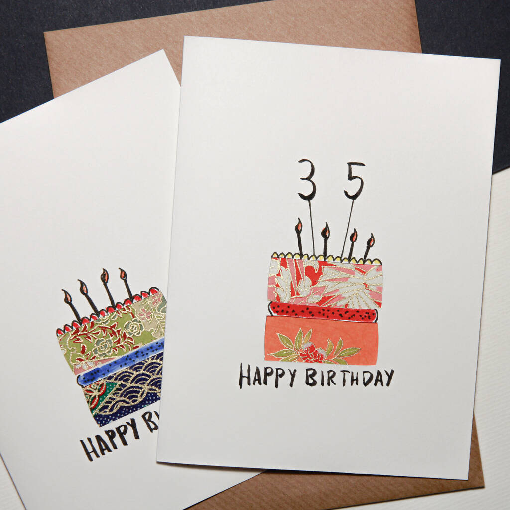 Handmade Birthday Slice of Cake Card - Etsy UK