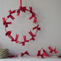 Satin Bow Light Up Wreath | Handmade Holiday Decoration, thumbnail 4 of 4