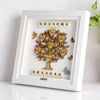 Grandchildren Family Tree Frame Personalised Gift For Grandad, 7 of 10