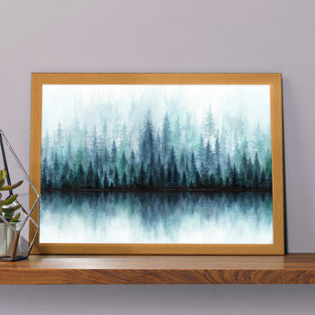 Forest Art Print Abstract Woodland Painting, 3 of 3