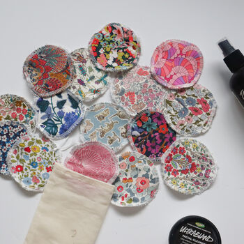 Liberty Reusable Face Pads For Skin Care / Make Up Pads, 4 of 10