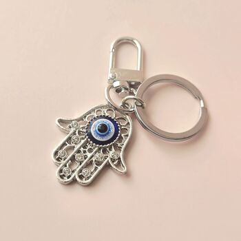 Hamsa Hand Evil Eye Keyring Or Bag Charm, 2 of 4