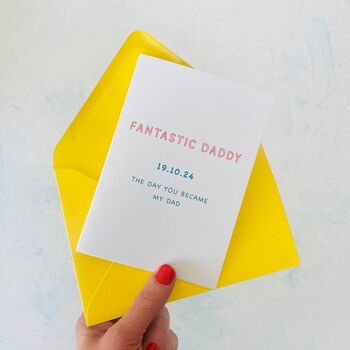 Father's Day Card Fantastic Daddy Personalised, 2 of 4