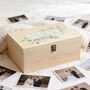 Personalised Wedding Eucalyptus Large Wooden Keepsake Box, thumbnail 1 of 3