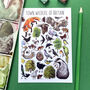 Town Wildlife Of Britain Watercolour Postcard, thumbnail 1 of 11