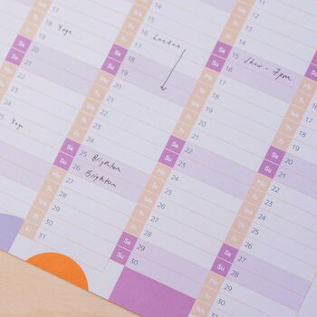 2026 Year Wall Planner | Geometric Citrus Splash, 3 of 7