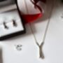 Wishbone Drop Pendant In Silver Or Gold, thumbnail 11 of 12