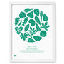 'Leaf Types' Illustrated Art Print In Emerald Green, thumbnail 4 of 4
