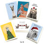 Animal Christmas Card Set Of Six, thumbnail 3 of 8