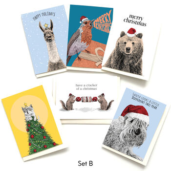 Animal Christmas Card Set Of Six, 3 of 8