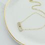 Sterling Silver Gold Plated Kinetic Rectangle Necklace, thumbnail 1 of 2