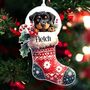 Personalised Rottweiler Christmas Stocking Bauble, thumbnail 2 of 2