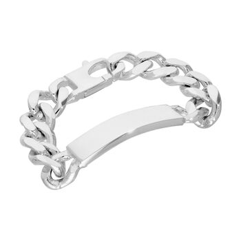 Personalised Sterling Silver Heavy Mens ID Bracelet, 6 of 8